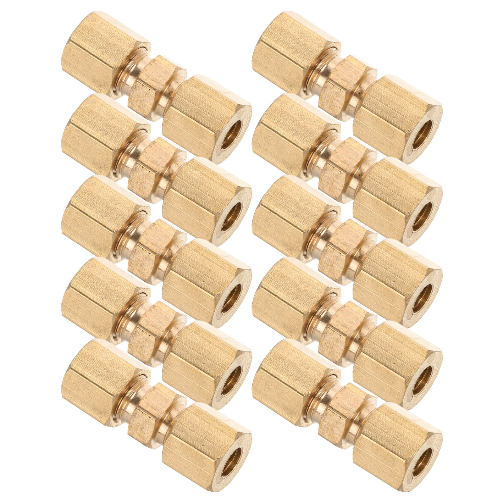 10 قطع من وصلات ضغط خطوط الفرا - مراجعة Compression Fitting Brass وسعره